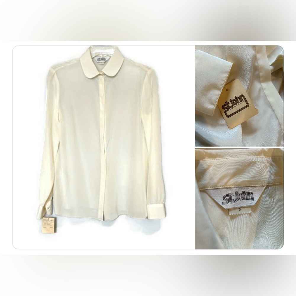 Vintage St. John Blouse Designed by Marie Gray Top New Size 8 - Picture 3 of 8